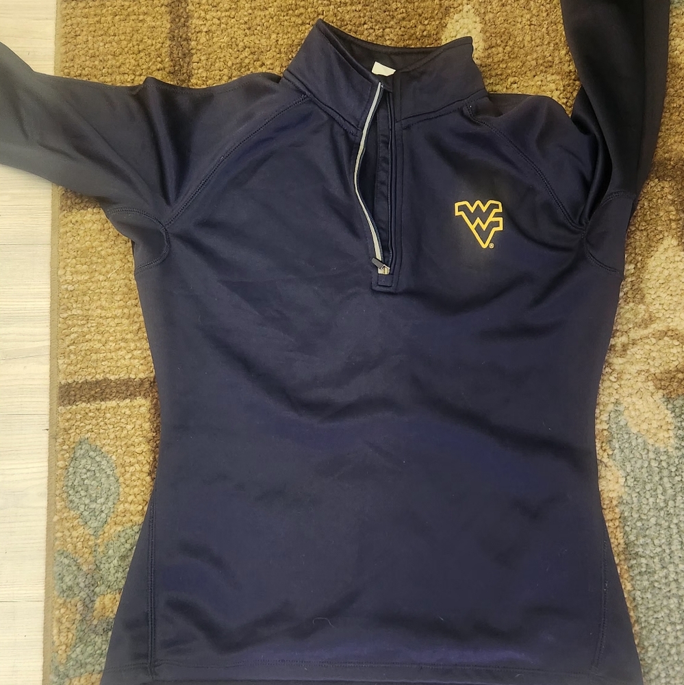 WVU womens 3/4 zip Medium